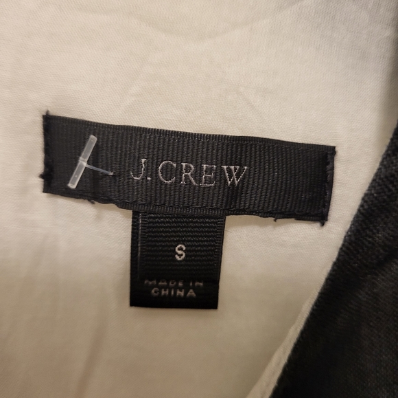 J Crew 100% Linen Dip Dyed Dress Size Small Black and White - Picture 6 of 8